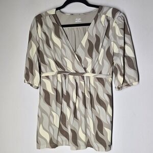 A.N.A Baby Doll Empire Waist Top Boho Chic Hippie Y2k Size XL Retro Tie Back